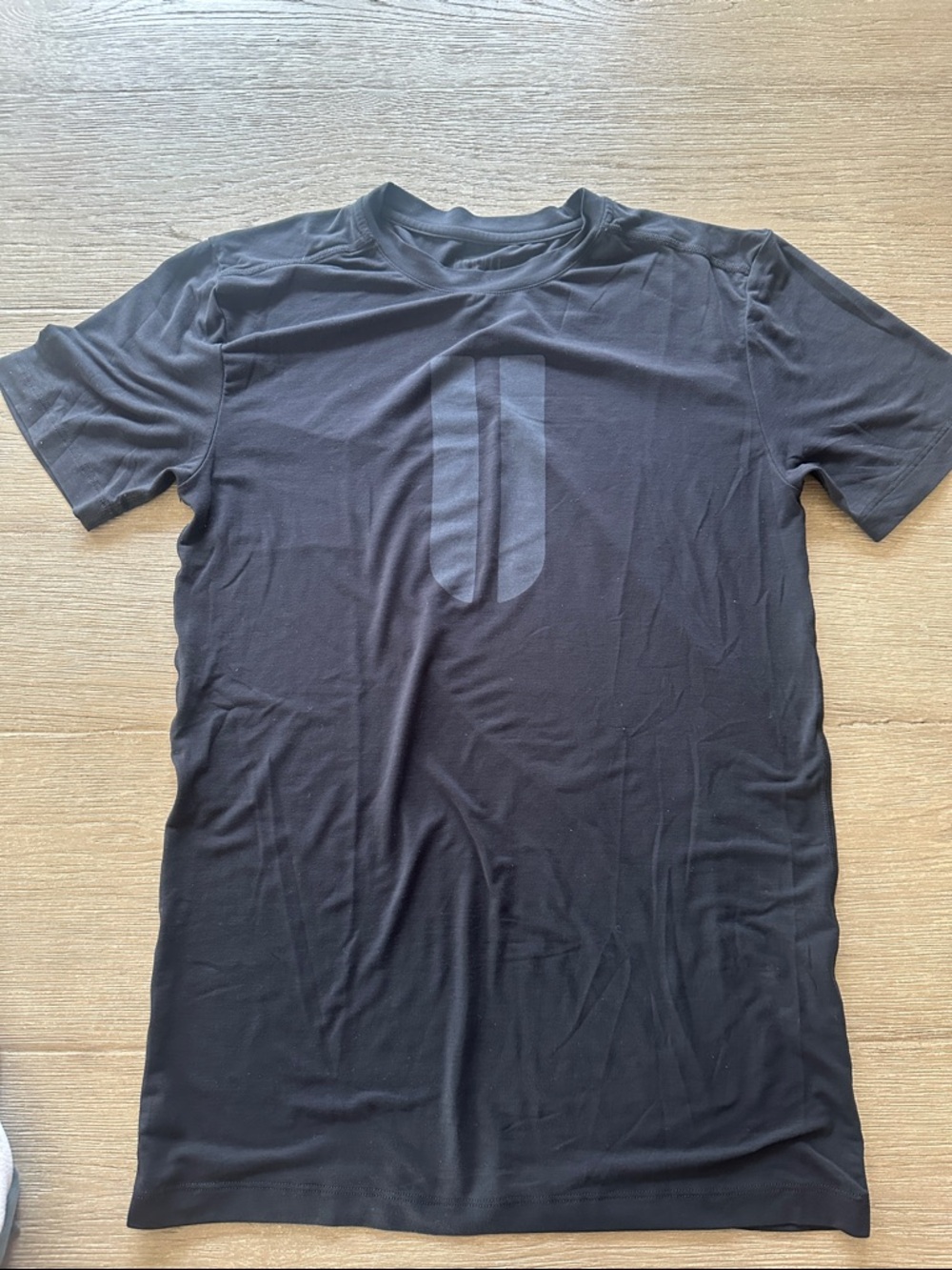 Nobull horns Black Crew Neck Tee with Subtle Front Logo